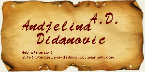 Andjelina Didanović vizit kartica